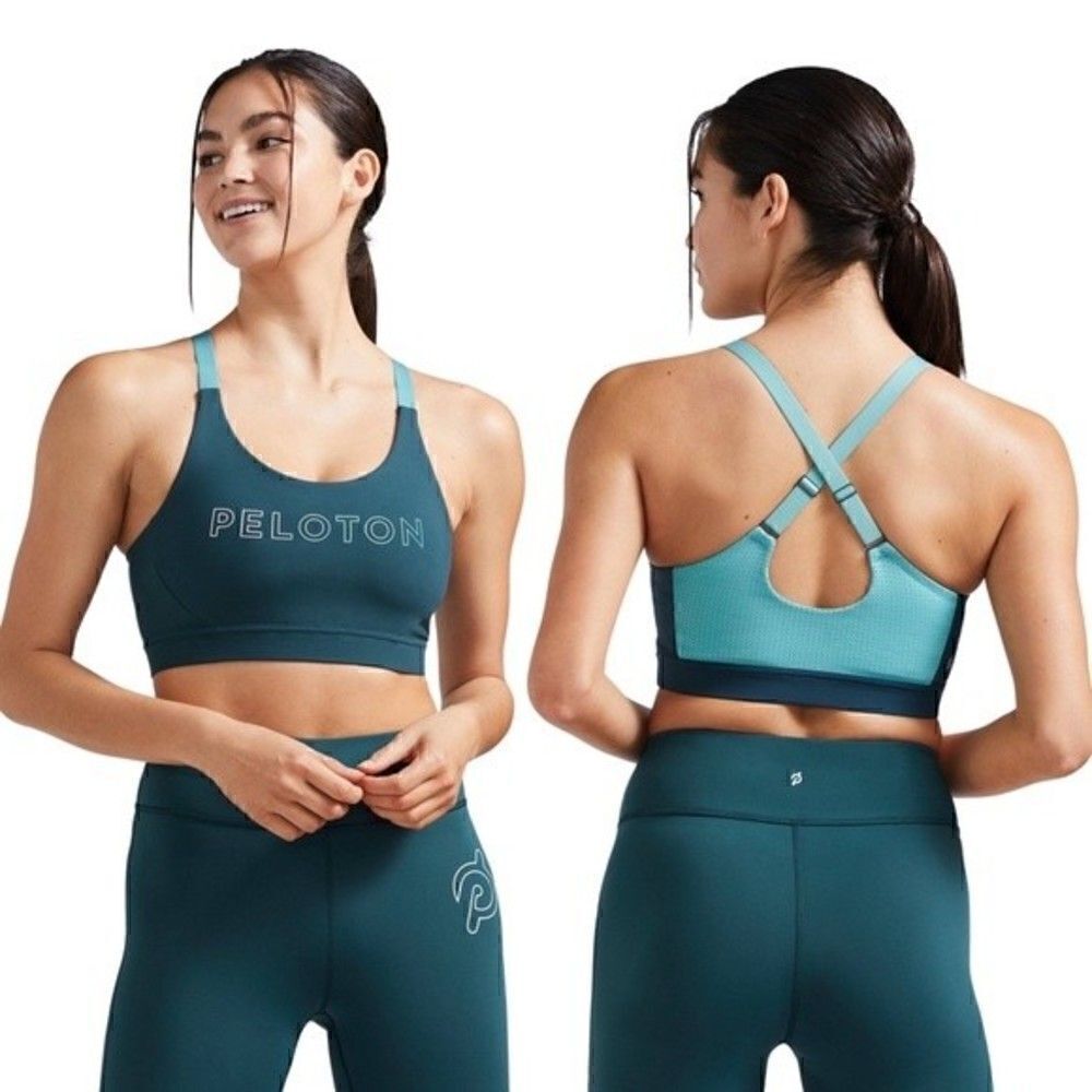 New! Peloton Colorblack Mesh Crisscross Back Sports Bra